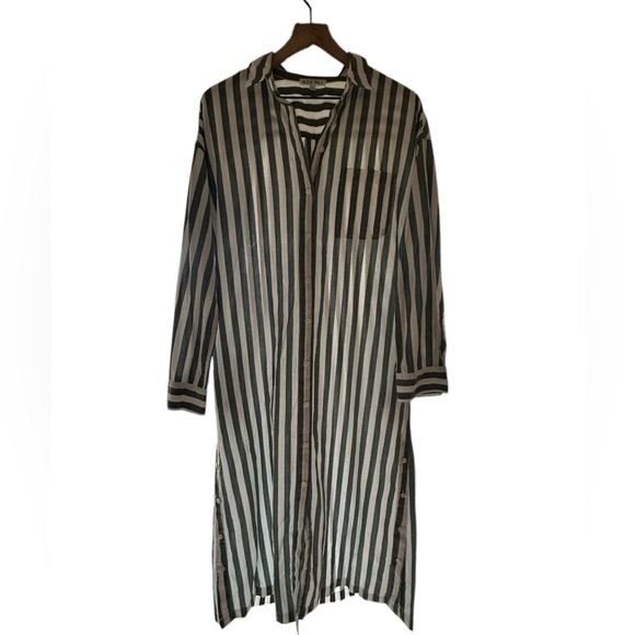 New Alex Mill Kerry Shirtdress Positano Stripe Size Large - Picture 5 of 10